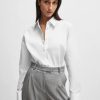 Hugo Boss Blouses-One-shoulder blouse with fringed scarf detail-boss outlet 3