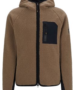 Hugo Boss-Equestrian hooded hybrid jacket with cozy teddy-hugo by hugo boss