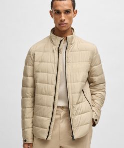 Hugo Boss Jackets and Coats-Water-repellent regular-fit jacket with logo detail-hugoboss