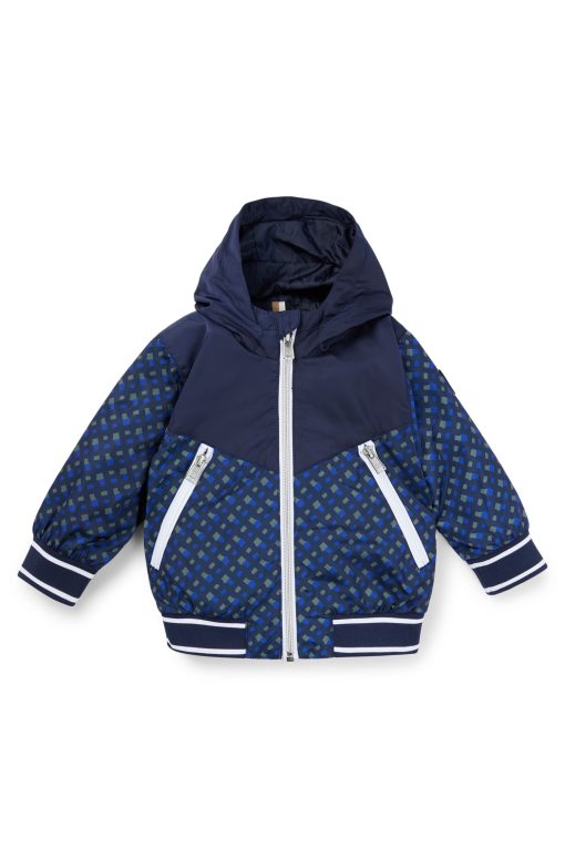 Hugo Boss-Kids' hooded jacket with printed monograms-boss near me - Image 2