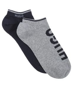 Hugo Boss Socks-Two-pack of ankle socks with logos-hugo boss near me