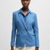 Hugo Boss Tailored Jackets-Slim-fit blazer in checked wool-hugo by hugo boss 3