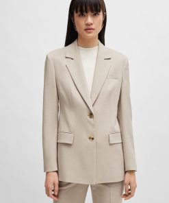 Hugo Boss Tailored Jackets-Single-breasted jacket in stretch fabric-boss store