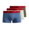 Hugo Boss Underwear-Three-pack of stretch-cotton trunks with logo waistbands-hugoboss 4