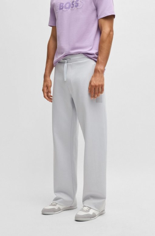 Hugo Boss Sweatshirts and Jogging Pants-Tracksuit bottoms in a drop-needle cotton-hugo boss outlet