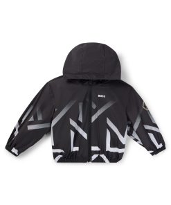 Hugo Boss-Kids’ hooded windbreaker with degradé artwork-hugo boss sale 2