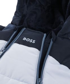 Hugo Boss-Baby snowsuit with faux-fur lining and logo details-boss hugo