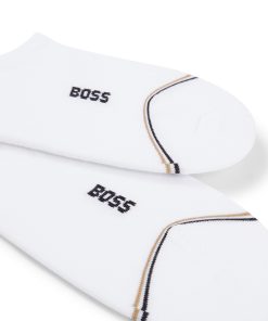 Hugo Boss Underwear, Pajamas, and Socks-Two-pack of ankle-length socks with branding-boss hugo 2