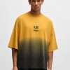 Hugo Boss T-Shirts-BOSS x NFL cotton T-shirt with gold-tone embroidery-boss hugo 4