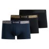 Hugo Boss Underwear-Three-pack of stretch-cotton trunks with logo waistbands-hugo boss outlet 4