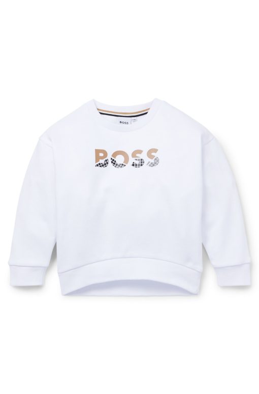 Hugo Boss-Kids' sweatshirt in cotton with logo print-hugo boss store