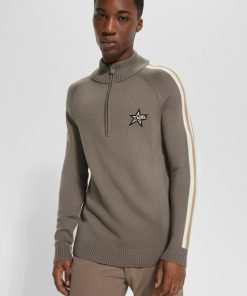 Hugo Boss Sweaters and Cardigans-BOSS x Perfect Moment zip-neck sweater in virgin wool-hugo boss store near me