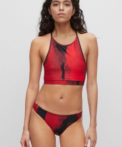 Hugo Boss-Seasonal-print bikini bottoms with logo detail-hugo boss near me 2