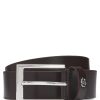 Hugo Boss Belts-Italian-leather belt with contrast stitching-boss near me 3