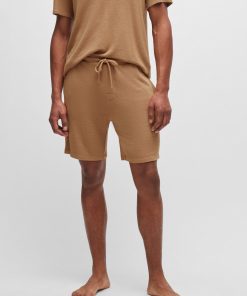 Hugo Boss Underwear-Stretch-jersey pajama shorts with embroidered logo-hugo boss outlet