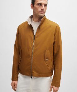 Hugo Boss Jackets and Coats-Reversible Harrington jacket in virgin wool and silk-hugo boss store