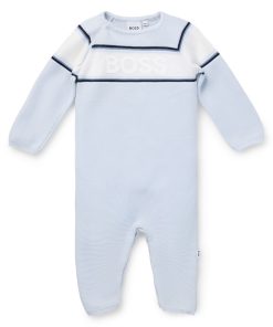 Hugo Boss-Baby all-in-one with stripes and logo-boss outlet