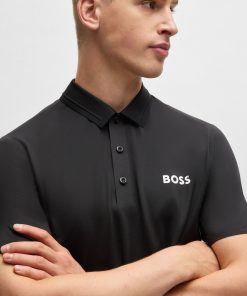 Hugo Boss Polo Shirts-BOSS x Matteo Berrettini slim-fit polo shirt with UV protection-hugo boss near me 2