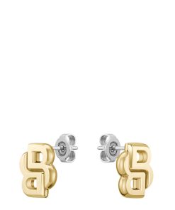 Hugo Boss Jewelry-Gold-tone earrings with Double B monogram-hugo 2