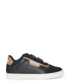 Hugo Boss-Kids’ trainers in leather and mesh-hugo boss store