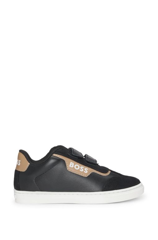 Hugo Boss-Kids' trainers in leather and mesh-hugo boss store