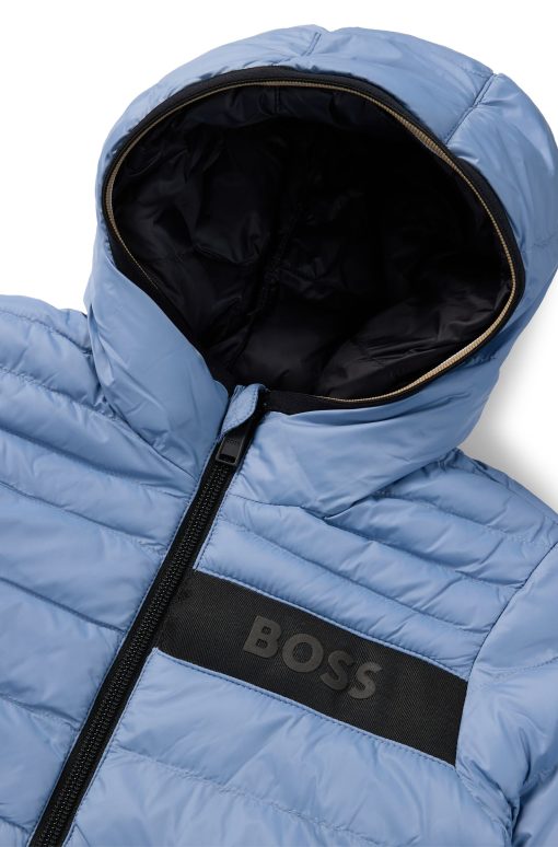 Hugo Boss-Kids' reversible hooded jacket with water-repellent finish-boss near me