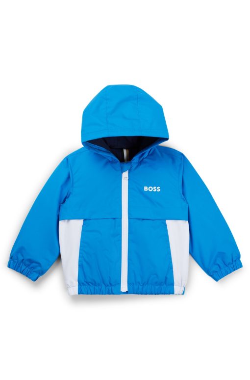 Hugo Boss-Kids' color-block windbreaker with appearing monogram print-boss outlet - Image 2