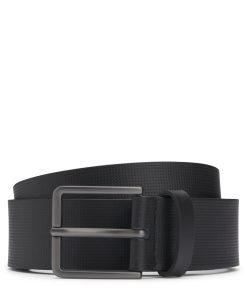 Hugo Boss Belts-Italian-leather belt with embossed structure-boss near me