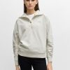 Hugo Boss Sweaters and Cardigans-Stretch-jersey hoodie with logo print-boss outlet 3