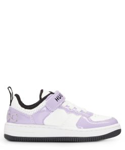 Hugo Boss-Kids’ logo trainers with faux leather-hugo by hugo boss