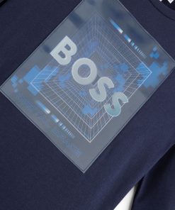 Hugo Boss-Kids’ slim-fit long-sleeved T-shirt with hologram print-hugo boss store 2