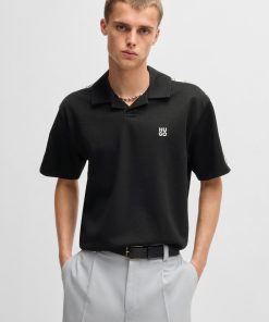 Hugo Boss Polo Shirts-Polo shirt with checked tape-hugo boss outlet