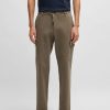 Hugo Boss-Slim-fit trousers in micro-patterned performance-stretch fabric-hugo boss store near me 3