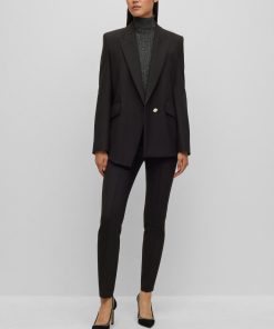 Hugo Boss Tailored Jackets-Regular-fit jacket in stretch fabric with asymmetric front-boss store 2