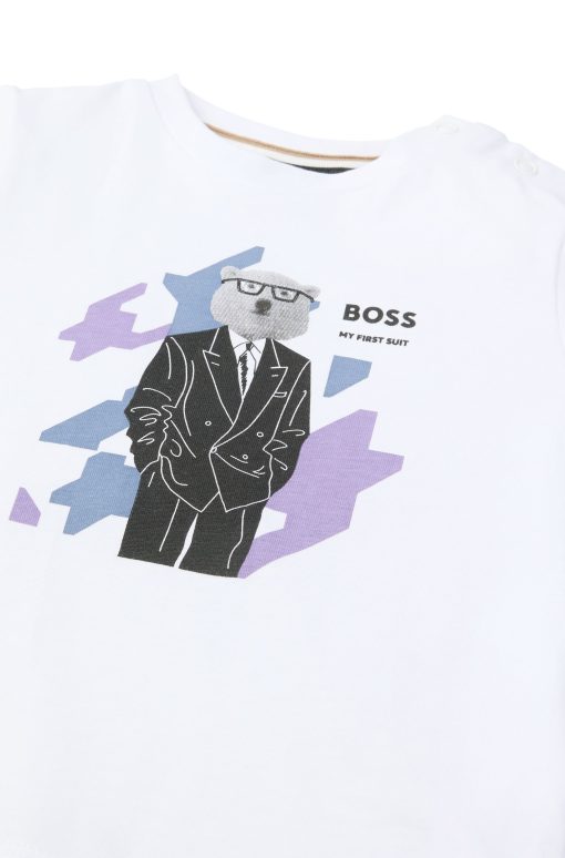 Hugo Boss-Kids' T-shirt in cotton with new-season artwork-boss near me - Image 2