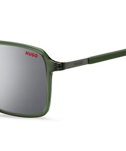 Hugo Boss Eyewear-Green sunglasses with stainless-steel temples-hugo boss sale 2