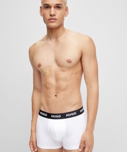 Hugo Boss Underwear-Three-pack of logo-waistband trunks in stretch cotton-hugo boss sale 2