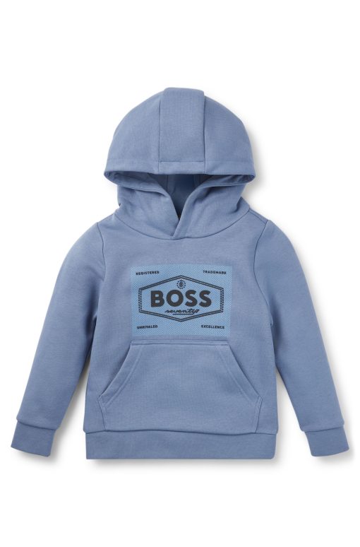 Hugo Boss-Kids' hoodie in fleece with logo-hugo boss store