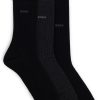 Hugo Boss Socks-Regular-length patterned socks in a mercerized-cotton blend-hugo 3