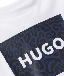 Hugo Boss-Kids’ T-shirt in cotton with animal-print logo square-hugo boss near me 2