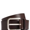 Hugo Boss Belts-Italian-leather belt with embossed monograms-boss store 4