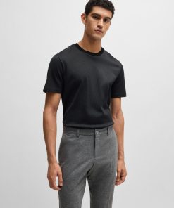 Hugo Boss T-Shirts-Regular-fit T-shirt in structured cotton-hugo boss store near me