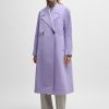 Hugo Boss Jackets and Coats-Loose-fit coat in textured wool-boss near me 3