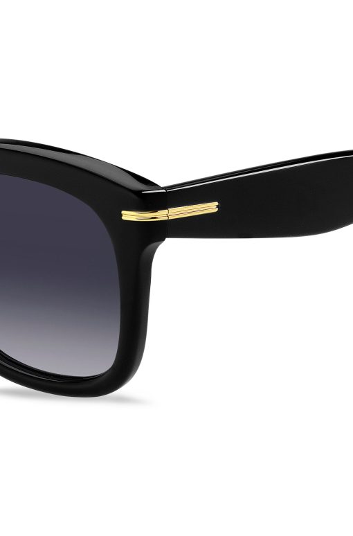 Hugo Boss Eyewear-Black-acetate sunglasses with gold-tone hinges-boss near me - Image 2