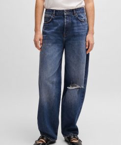 Hugo Boss Pants-Tapered-fit jeans with barrel leg-boss outlet