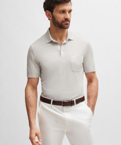 Hugo Boss Polo Shirts-Regular-fit polo shirt in silk and cotton-hugo boss sale