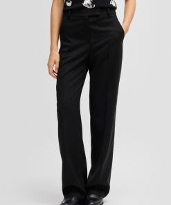 Hugo Boss Pants-Straight-leg trousers in wool-hugo boss outlet