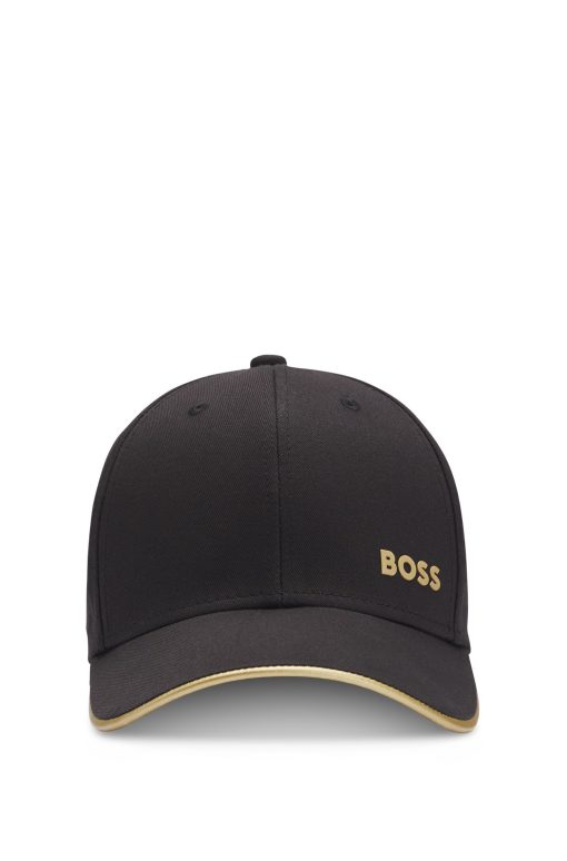 Hugo Boss-Logo-print cap in cotton twill-boss near me - Image 2