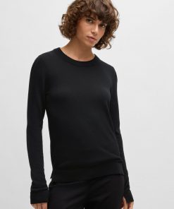 Hugo Boss Sweaters and Cardigans-Crew-neck sweater in merino wool-hugo by hugo boss