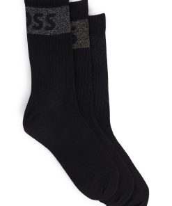 Hugo Boss Socks-Three-pack of short socks with logos-hugo